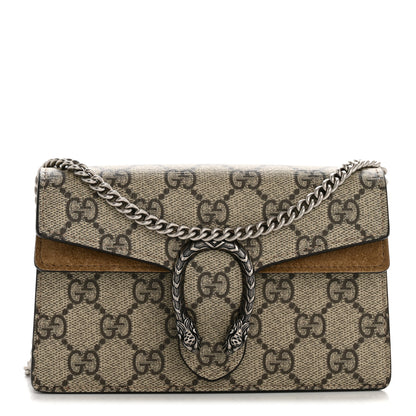 Gucci GG Supreme Monogram Super Mini Dionysus Shoulder Bag Taupe 1 of 12