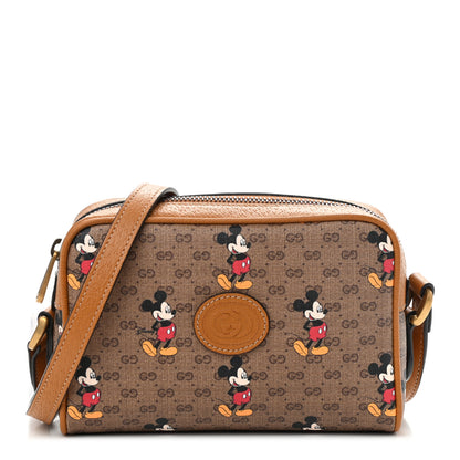 Gucci X DISNEY Mini Vintage GG Supreme Monogram Mickey Mouse Shoulder Bag Beige Vintage Sun Oil 1 of 11