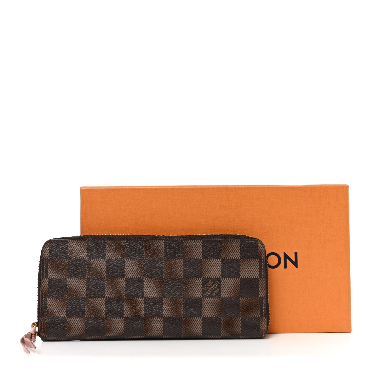 Louis Vuitton Damier Ebene Clemence Wallet Rose Ballerine 7 of 7