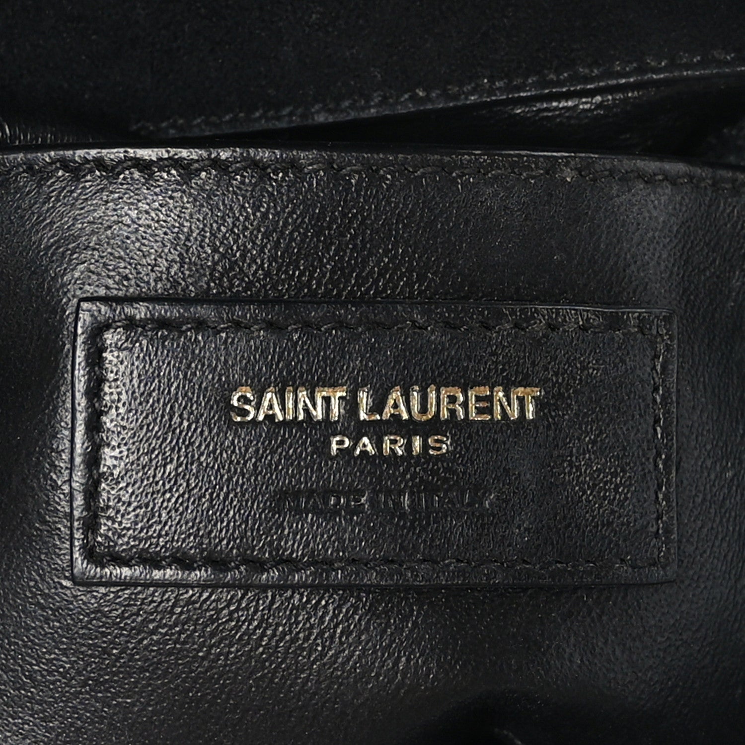 Saint Laurent Suede Matelasse Chevron Monogram Small Sulpice Black 6 of 9