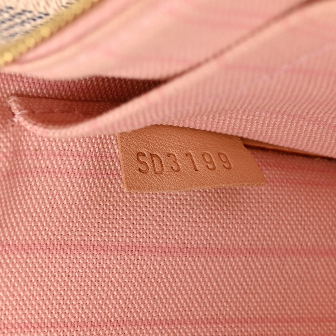 Damier Azur Neverfull MM GM Pochette Rose Ballerine