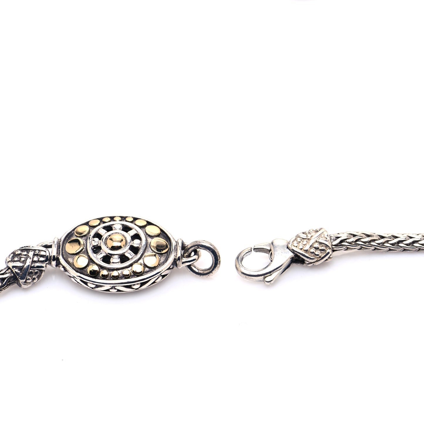 Sterling Silver 18K Yellow Gold Jaisalmer Oval Station Necklace