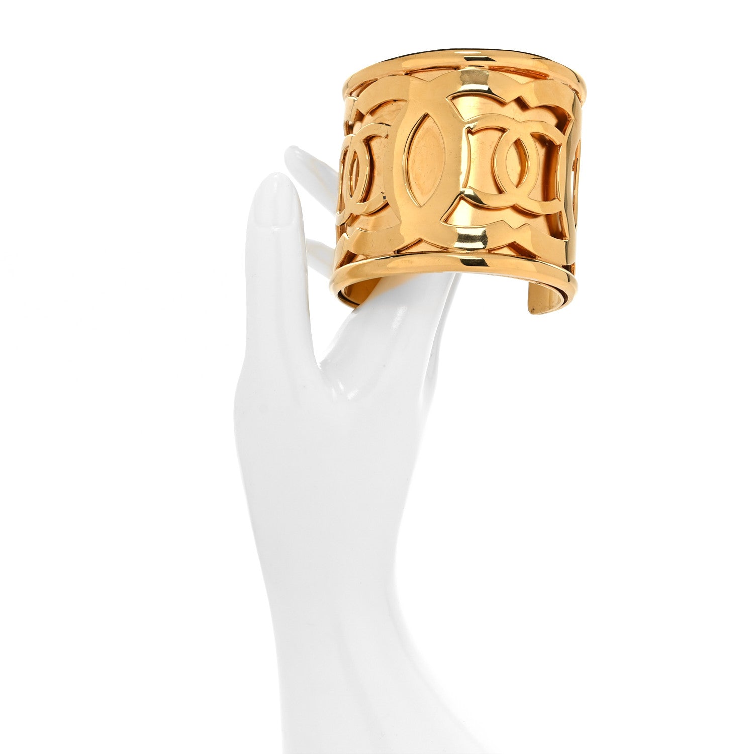 Chanel Metal CC Cuff Gold 2 of 4