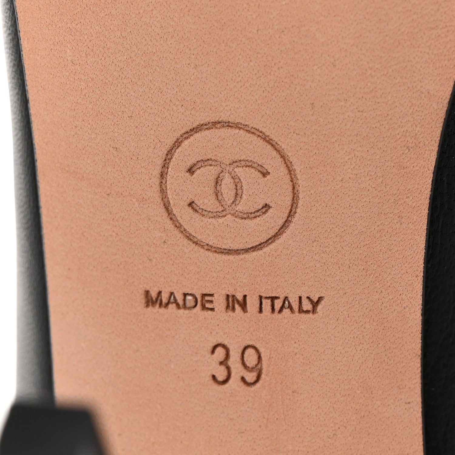 Chanel Lambskin CC Pumps 39 Black 6 of 11