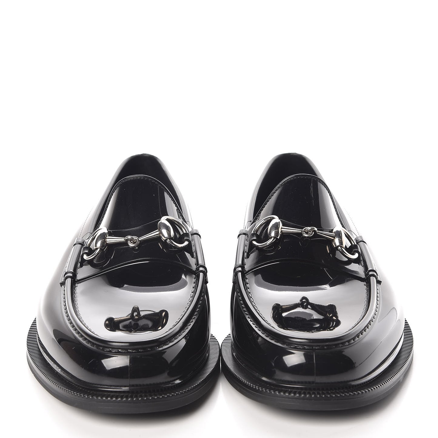 Rubber Mens Horsebit Moccasin Loafers 6 Black