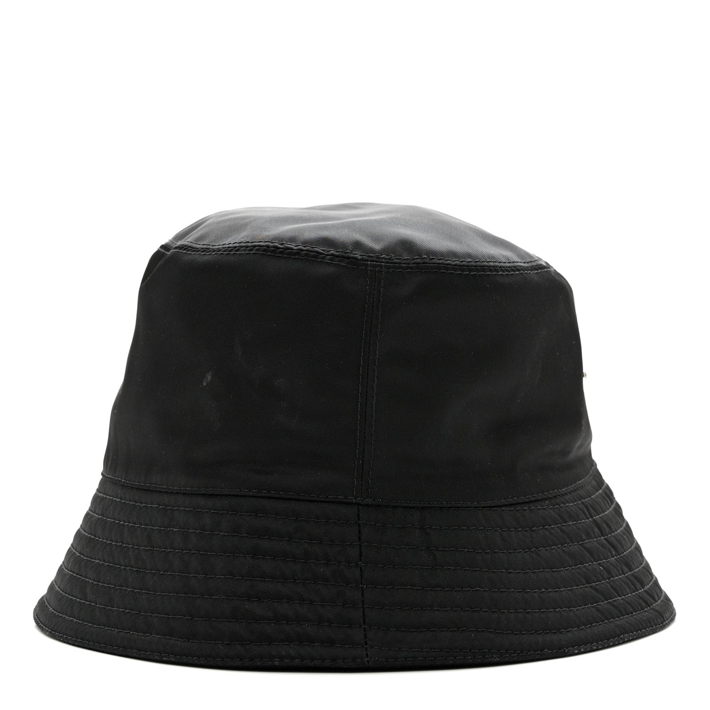 Re-Nylon Metal Triangle Logo Womens Bucket Hat L Black