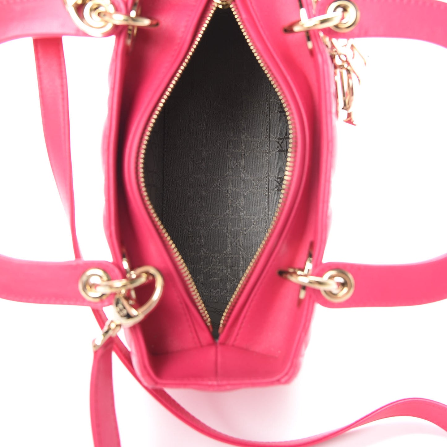 Lambskin Cannage Medium Lady Dior Pink
