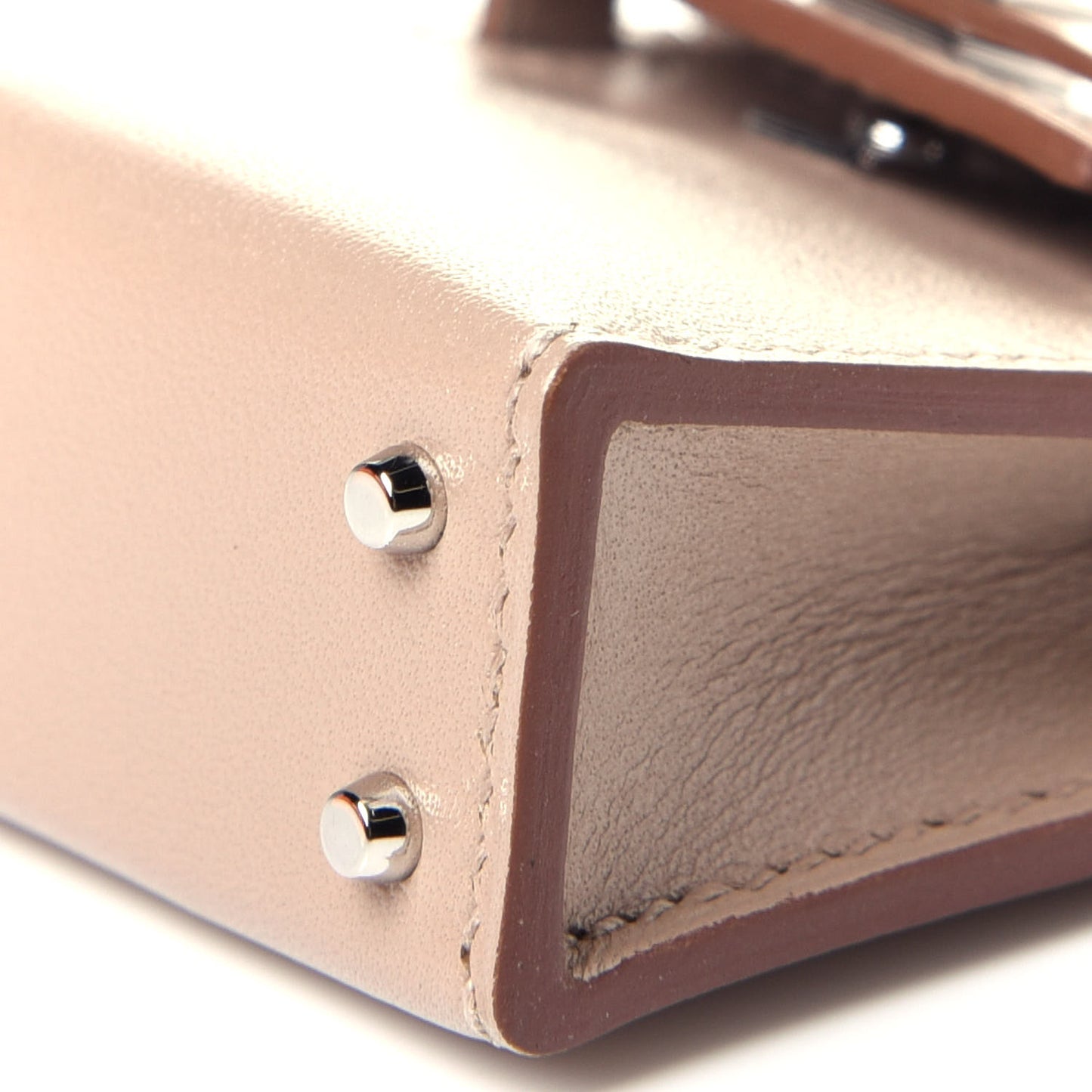 Tadelakt Mini Kelly Twilly Bag Charm Argile