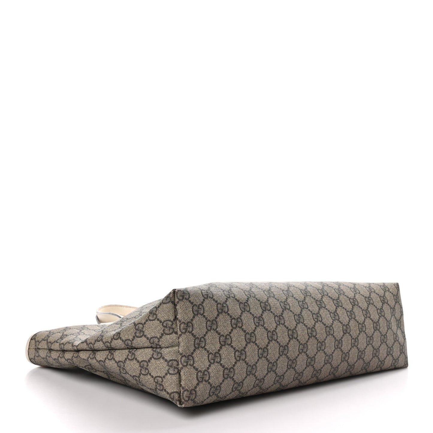 GG Supreme Monogram Medium Zippered Shopping Tote Off White