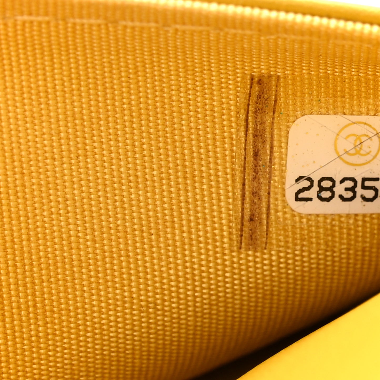 Caviar Chevron Quilted Boy Wallet On Chain WOC Yellow Yellow