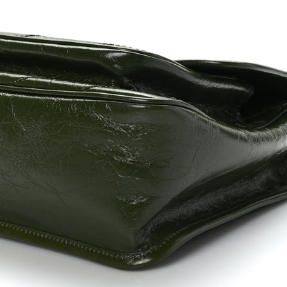 Saint Laurent Crinkled Calfskin Matelasse Monogram Medium Niki Chain Satchel Dark Pine 9 of 9
