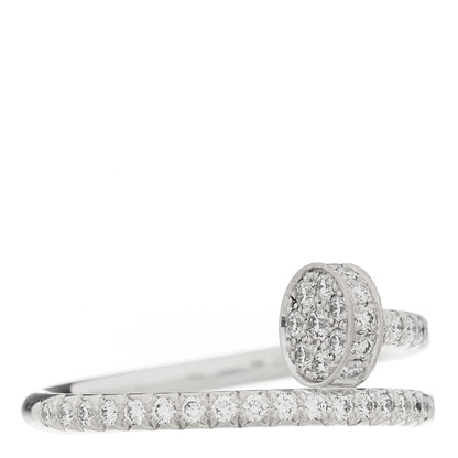 Cartier 18K White Gold Diamond Juste Un Clou Paved Ring 50 5.25 4 of 6