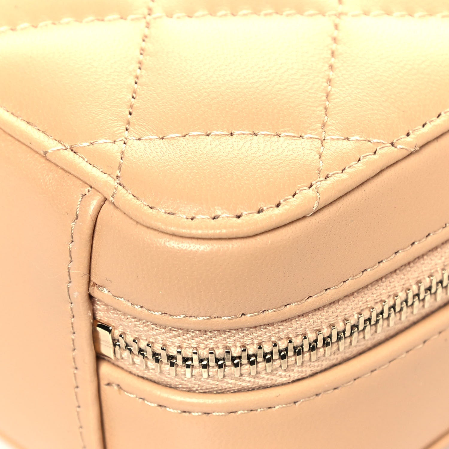 Chanel Lambskin Quilted CC Pearl Crush Camera Case Beige 8 of 10