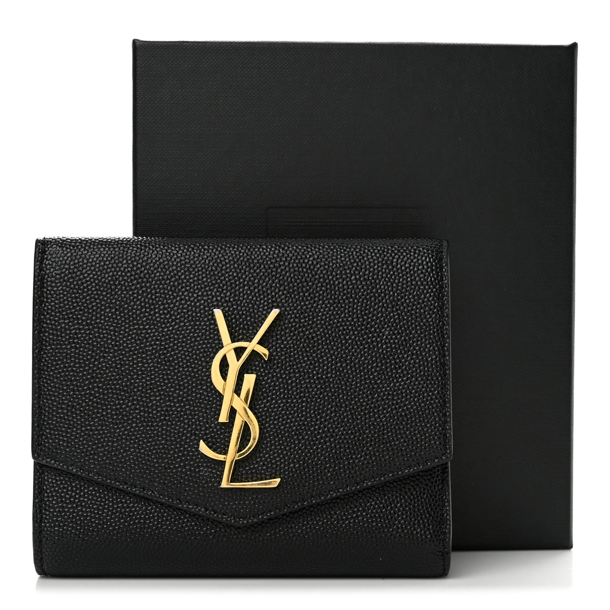 Grain De Poudre Monogram Bi-Fold Wallet Black