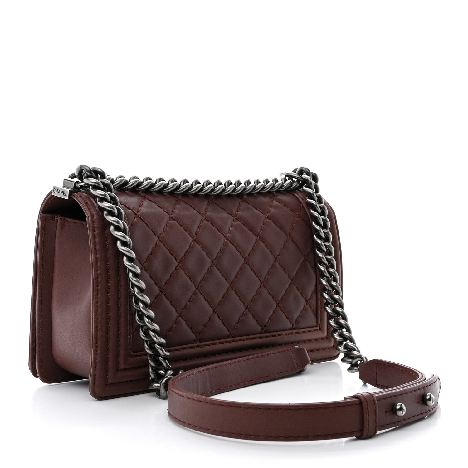 Chanel Calfskin Stitched Medium Boy Flap Brown 2 of 12