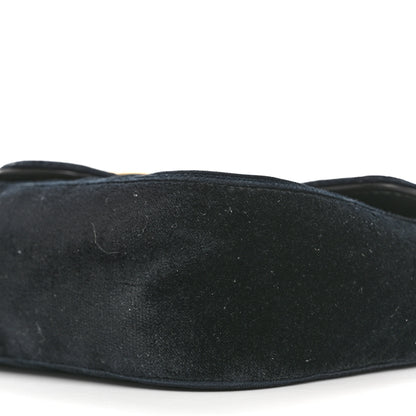 Gucci Velvet Matelasse Mini GG Marmont Shoulder Bag Black 10 of 14