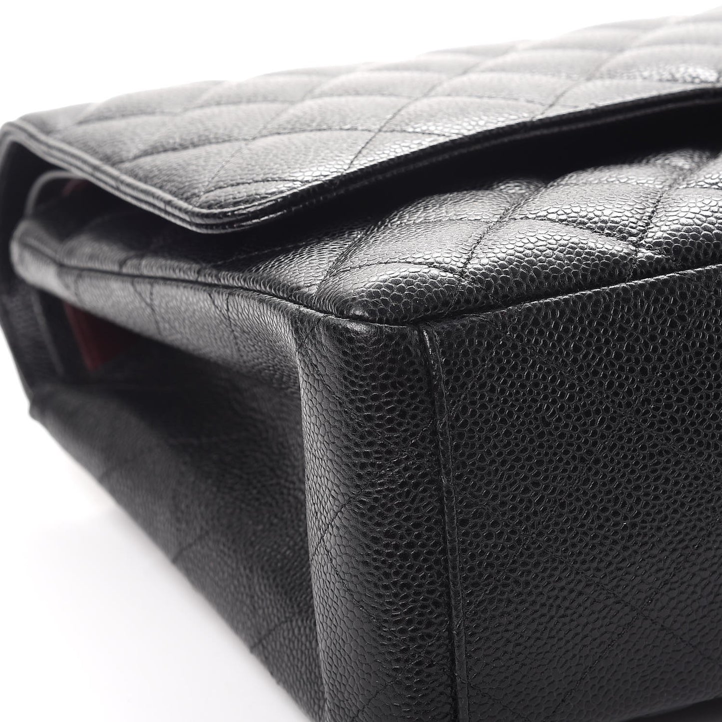 Caviar Quilted Maxi Double Flap Black