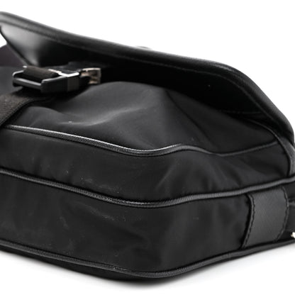 Prada Re-Nylon Saffiano Pocket Single Snap Buckle Shoulder Bag Black 10 of 12