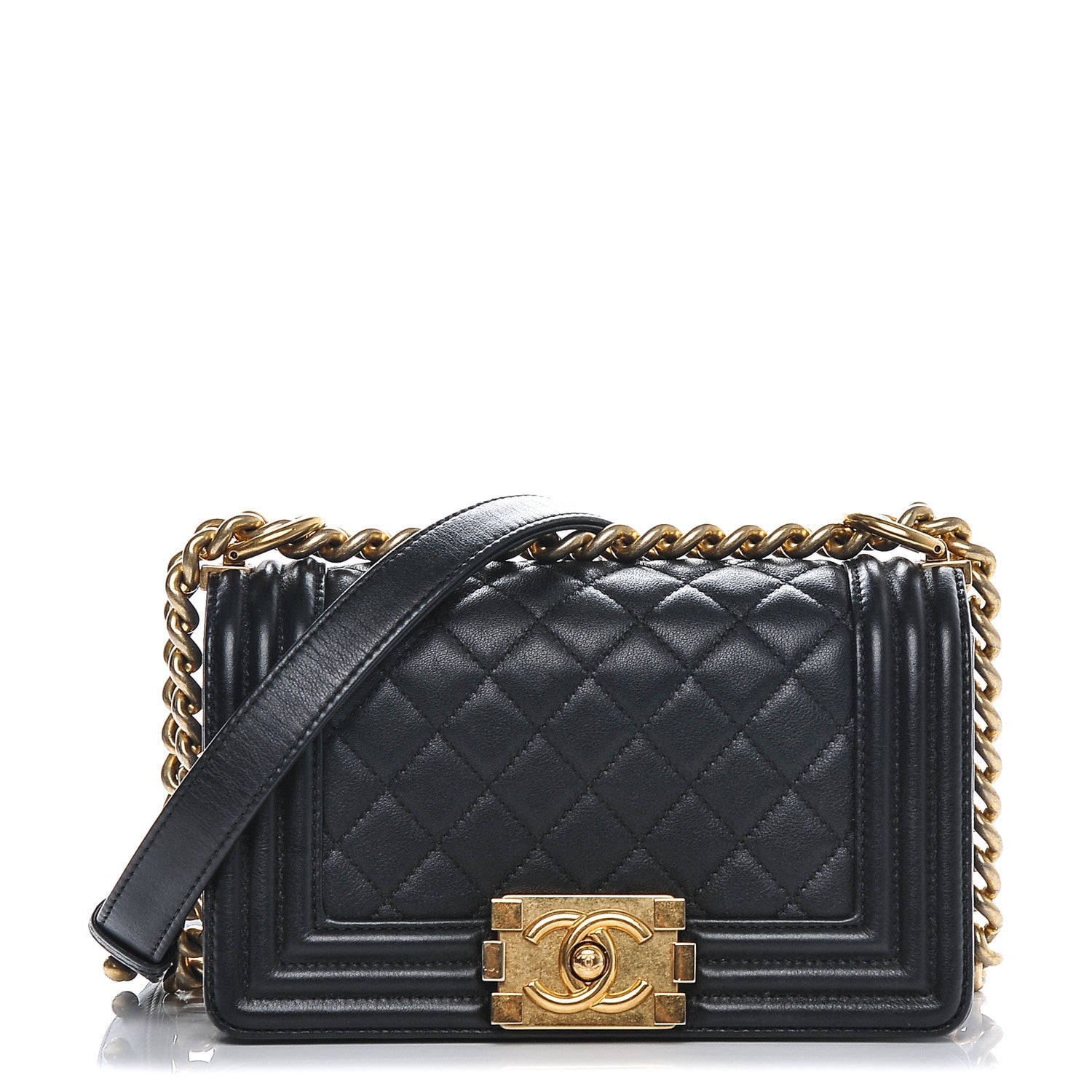 Chanel Calfskin Quilted Small Boy Flap Black 1 of 6