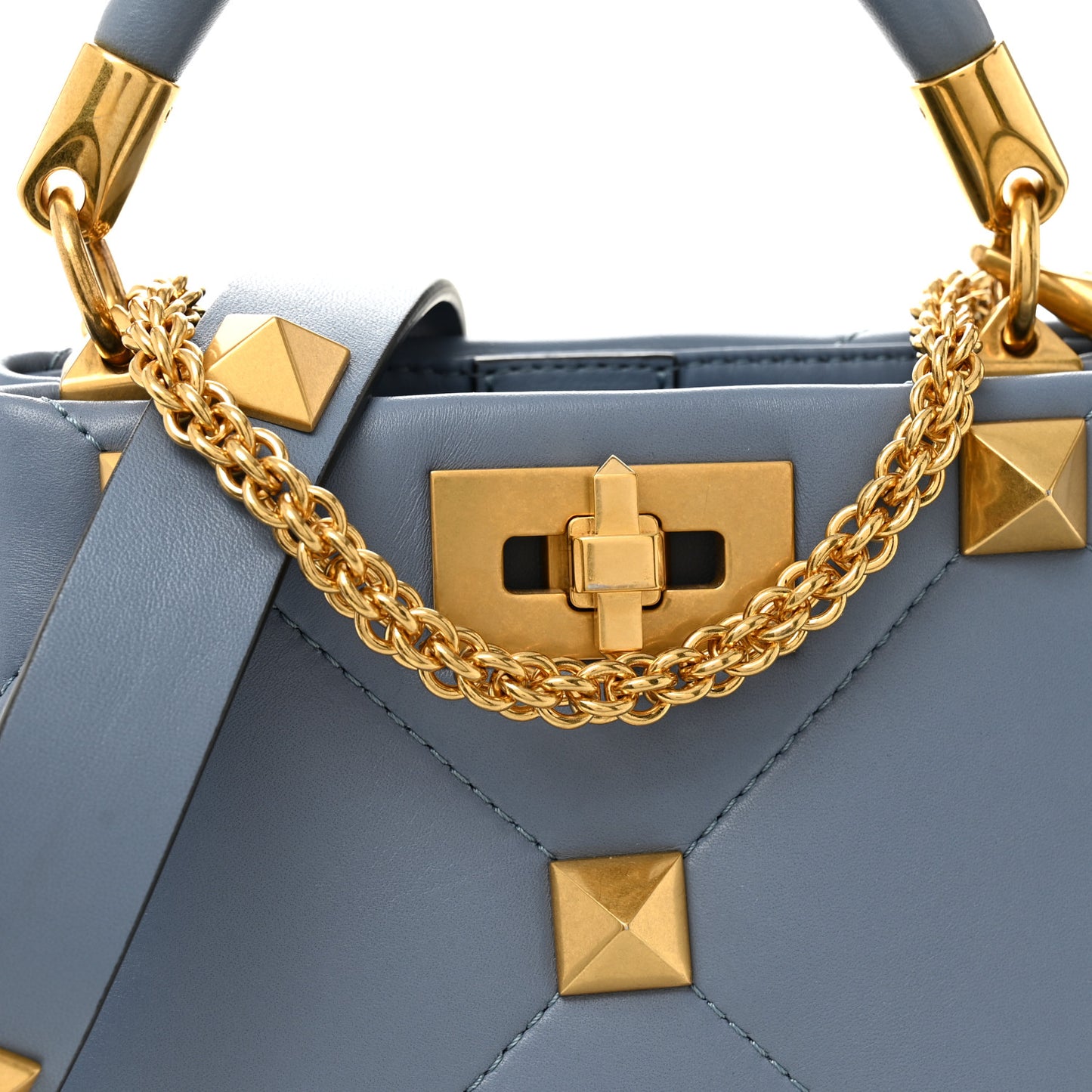 Nappa Mini Roman Stud The Handle Bag Niagara