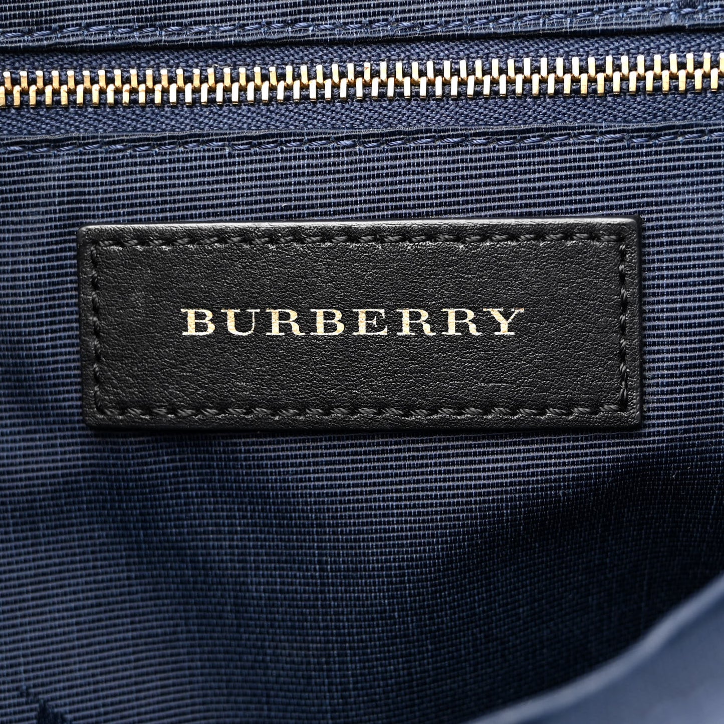 Heritage Grain Check Embossed Medium Dewsbury Tote Blue Carbon