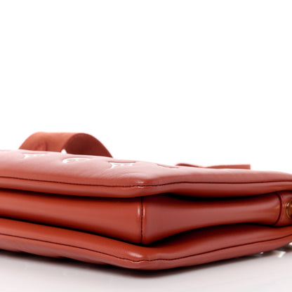Louis Vuitton Lambskin Embossed Monogram Coussin PM Terracotta Brown 11 of 12