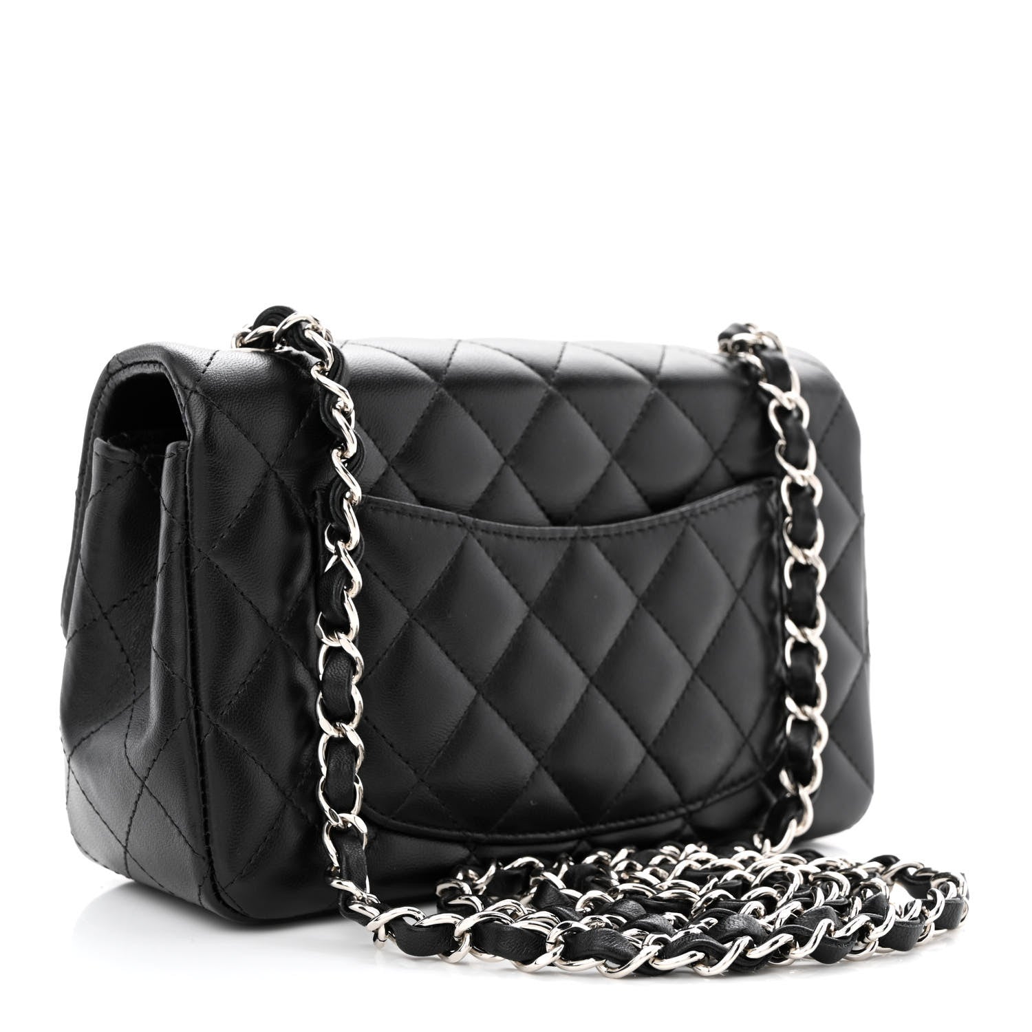 Chanel Lambskin Quilted Mini Rectangular Flap Black 3 of 11