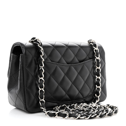 Chanel Lambskin Quilted Mini Rectangular Flap Black 3 of 11