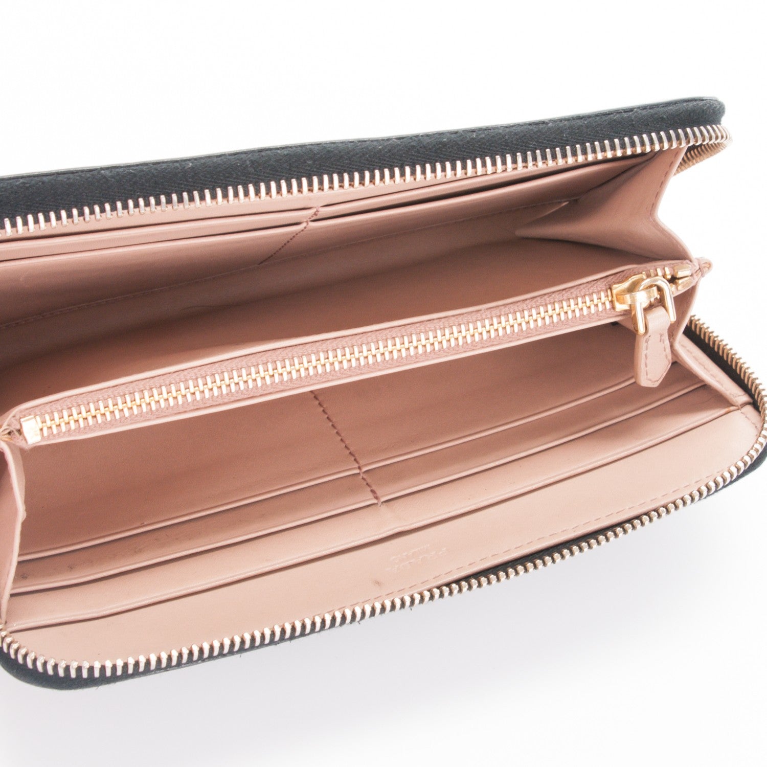 Prada Vitello Shine Zip Around Wallet Nero Black 5 of 9