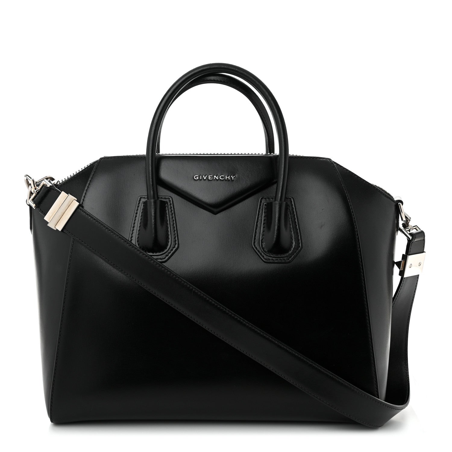 Givenchy Shiny Lord Calfskin Medium Antigona Black 1 of 10