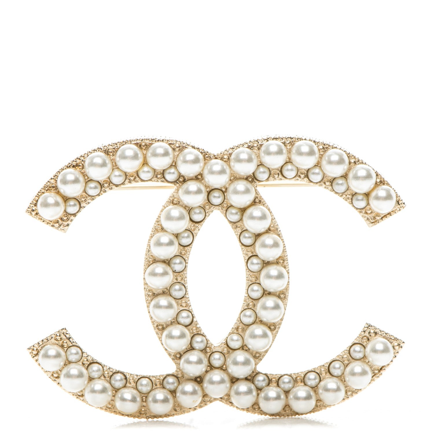 Chanel Pearl CC Brooch Light Gold 1 of 4