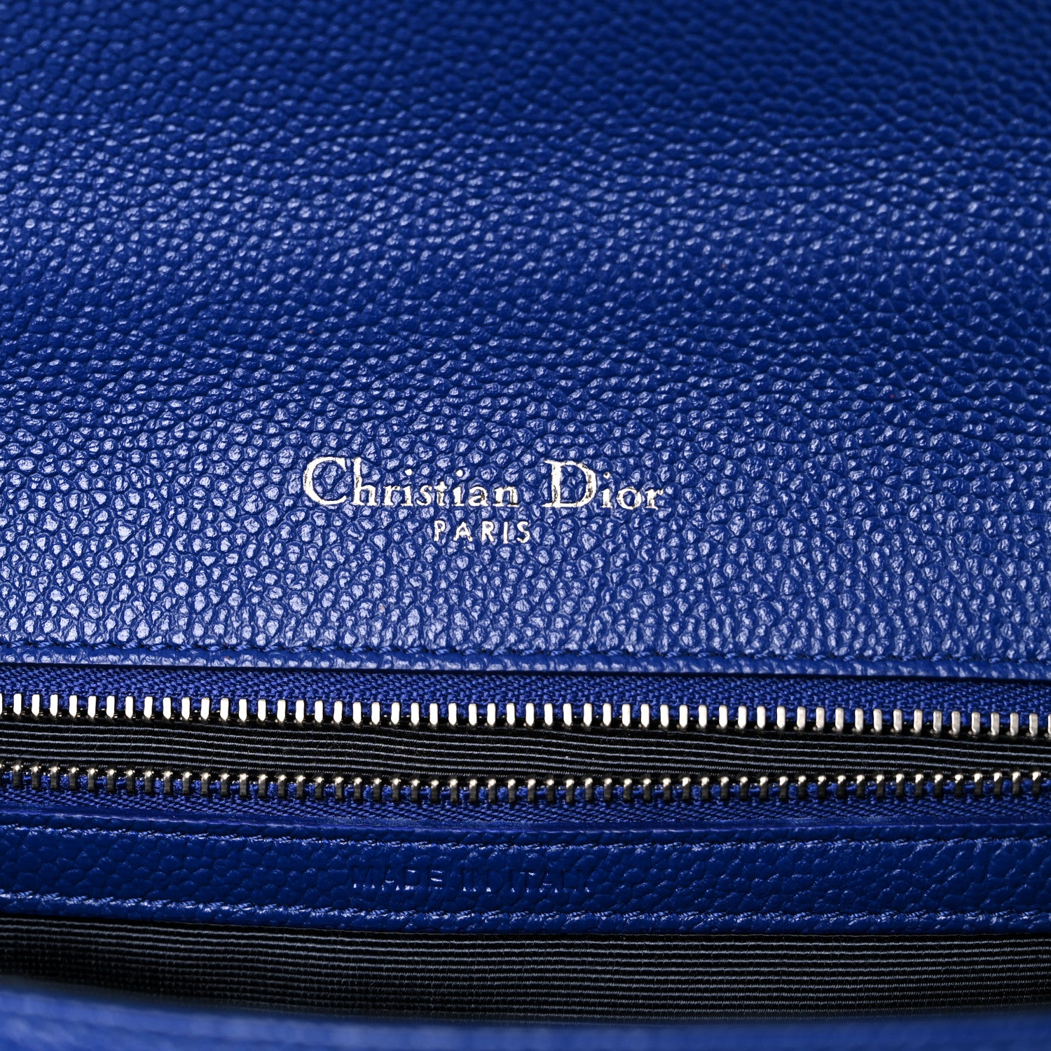 Christian Dior Grained Calfskin Medium Diorama Flap Bag Blue 6 of 18