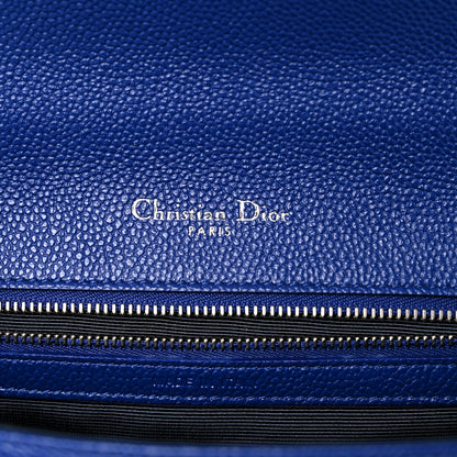 Christian Dior Grained Calfskin Medium Diorama Flap Bag Blue 6 of 18