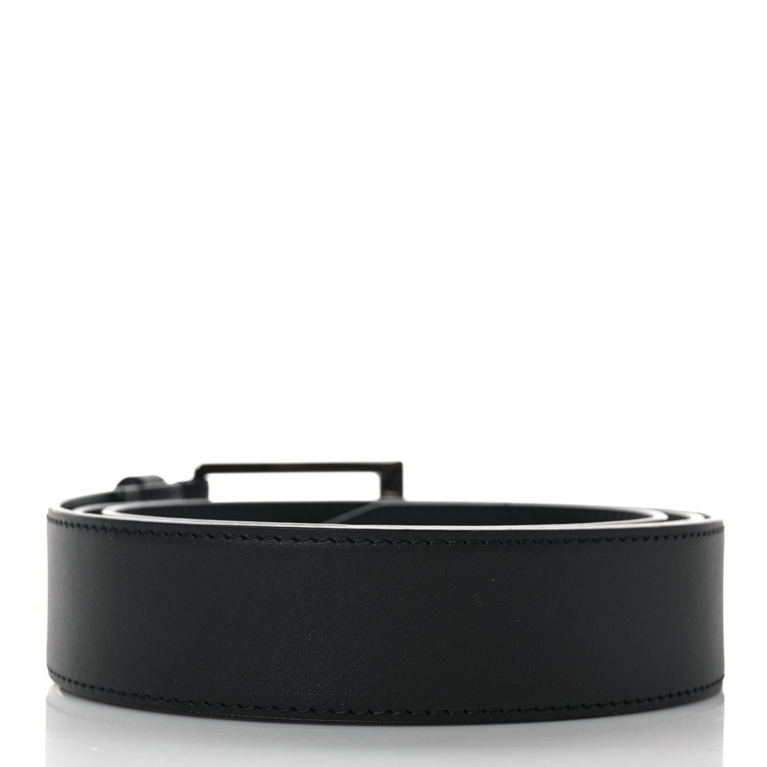 Louis Vuitton Calfskin 35mm Pont Neuf Belt 110 44 Black 2 of 4