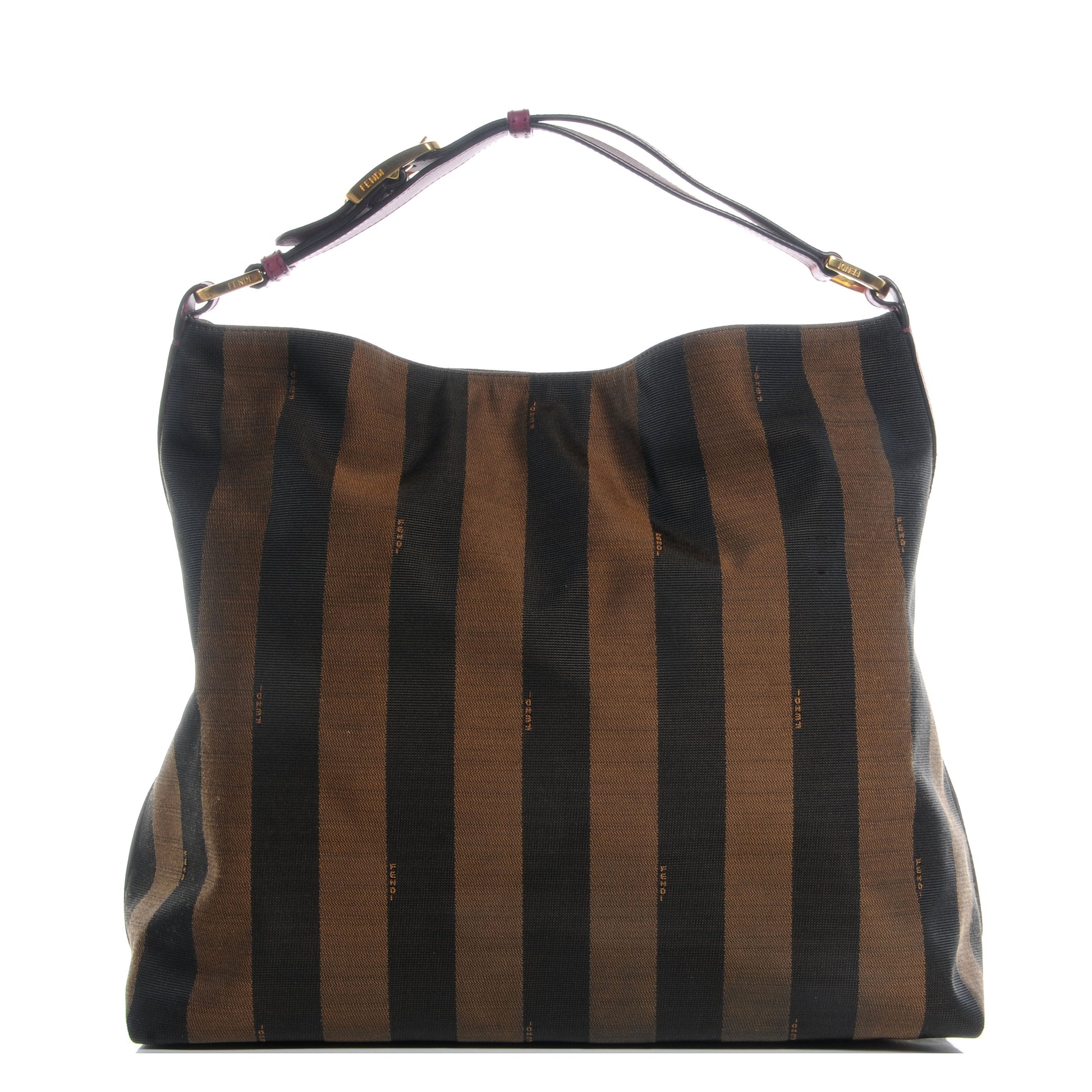 Fendi Pequin Vitello Large Hobo Tobacco Amarena 1 of 11