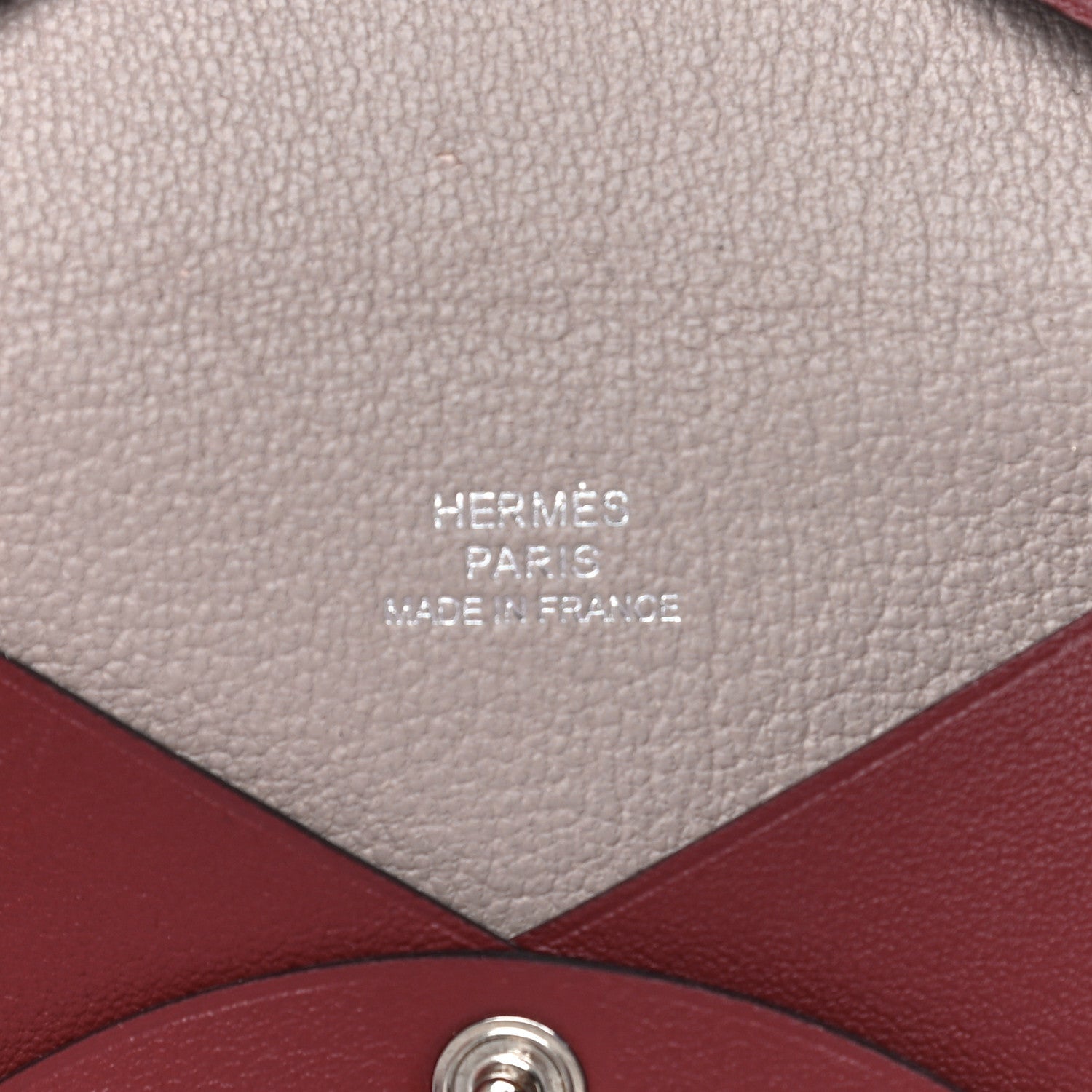 Hermes Evercolor Verso Calvi Card Case Rouge Grenat Glycine 6 of 13