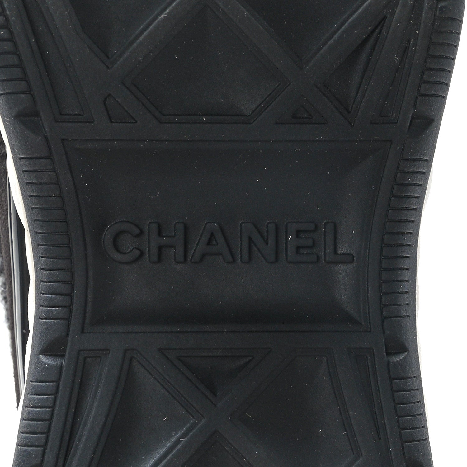 Chanel Fabric Suede Calfskin CC Sneakers 40 Gray 7 of 8