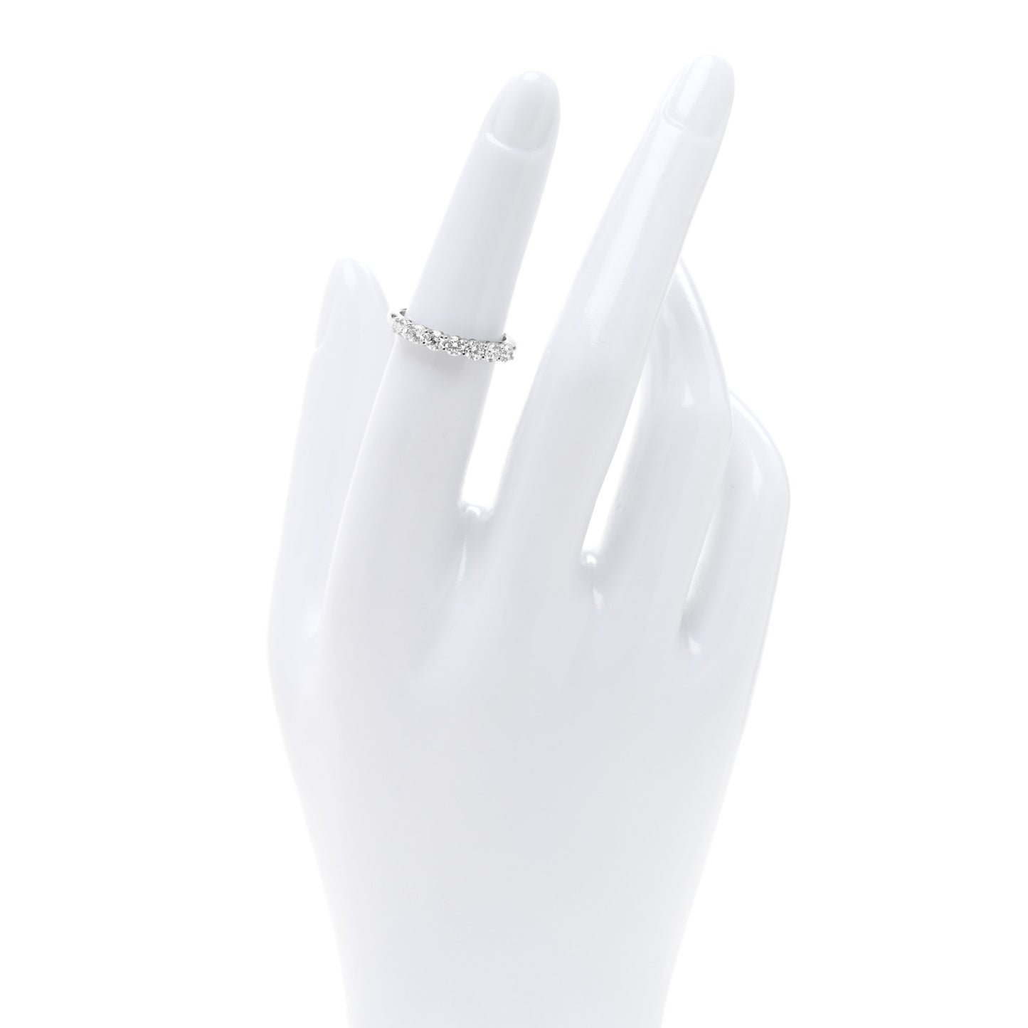 Platinum Diamond 3mm Tiffany Forever Half Circle Band Ring 49 5
