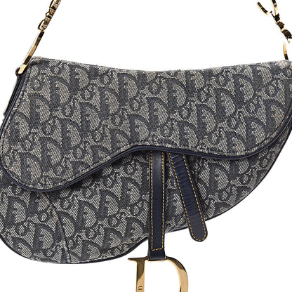 Christian Dior Monogram Saddle Bag Blue 8 of 14