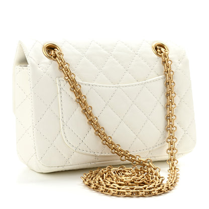 Chanel Aged Calfskin Quilted 2.55 Reissue Mini Flap White 3 of 10