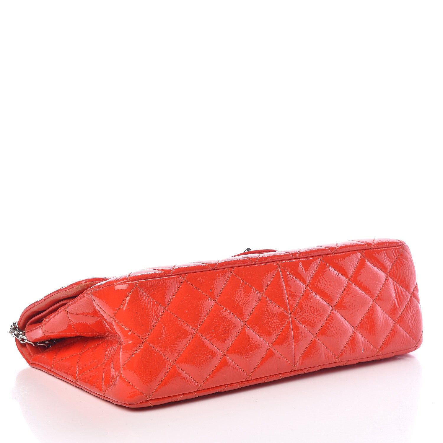 Chanel Distressed Patent Quilted 2.55 Reissue 227 Flap Red 4 of 10