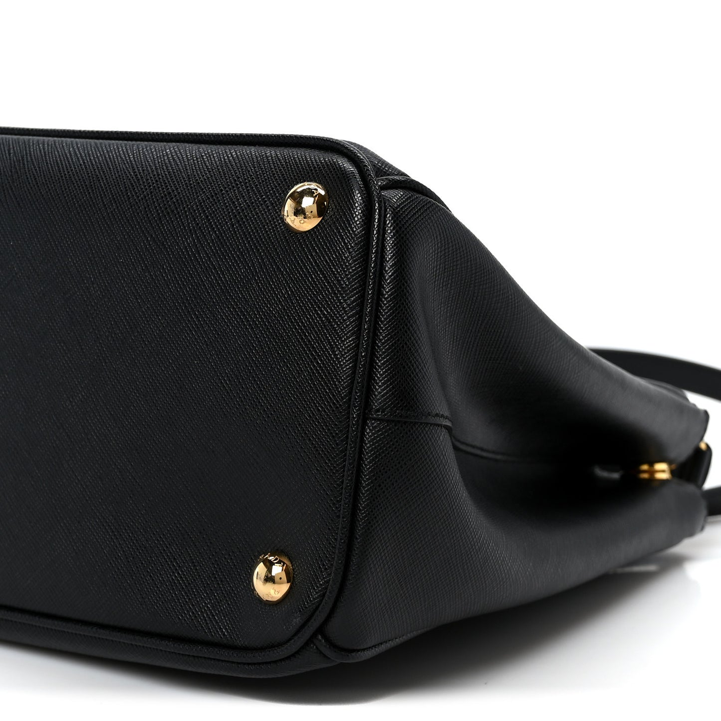 Saffiano Medium Galleria Double Zip Tote Black