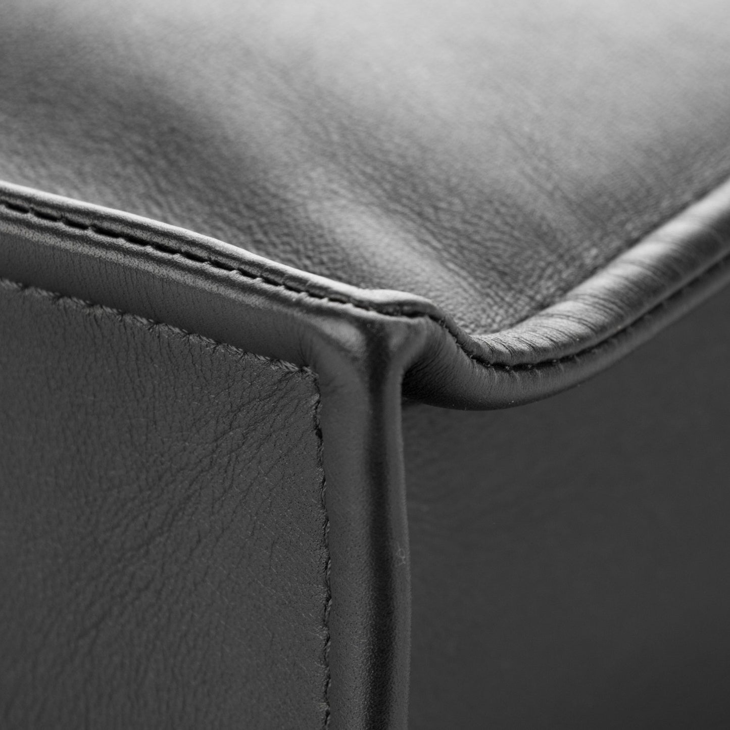 Calfskin Bi-Color Large Boy Tote Black Navy