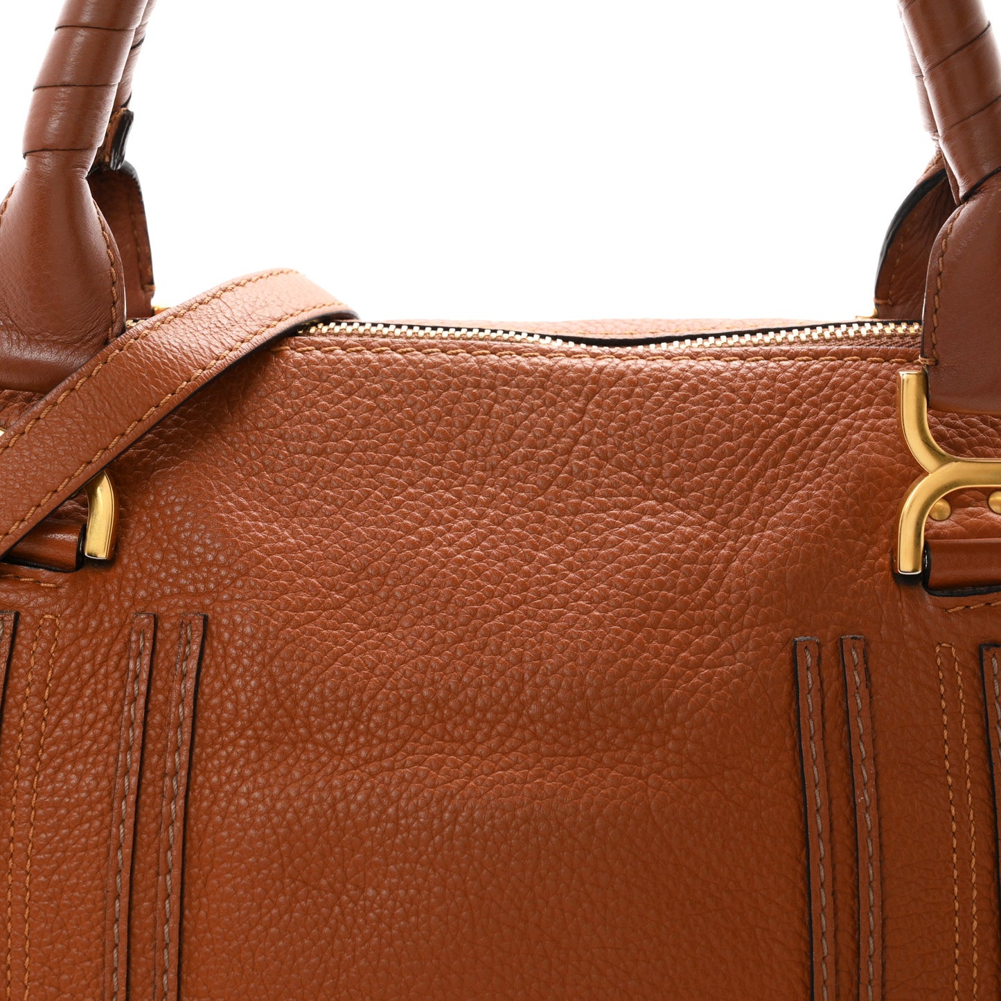 Calfskin Medium Marcie Satchel Tan