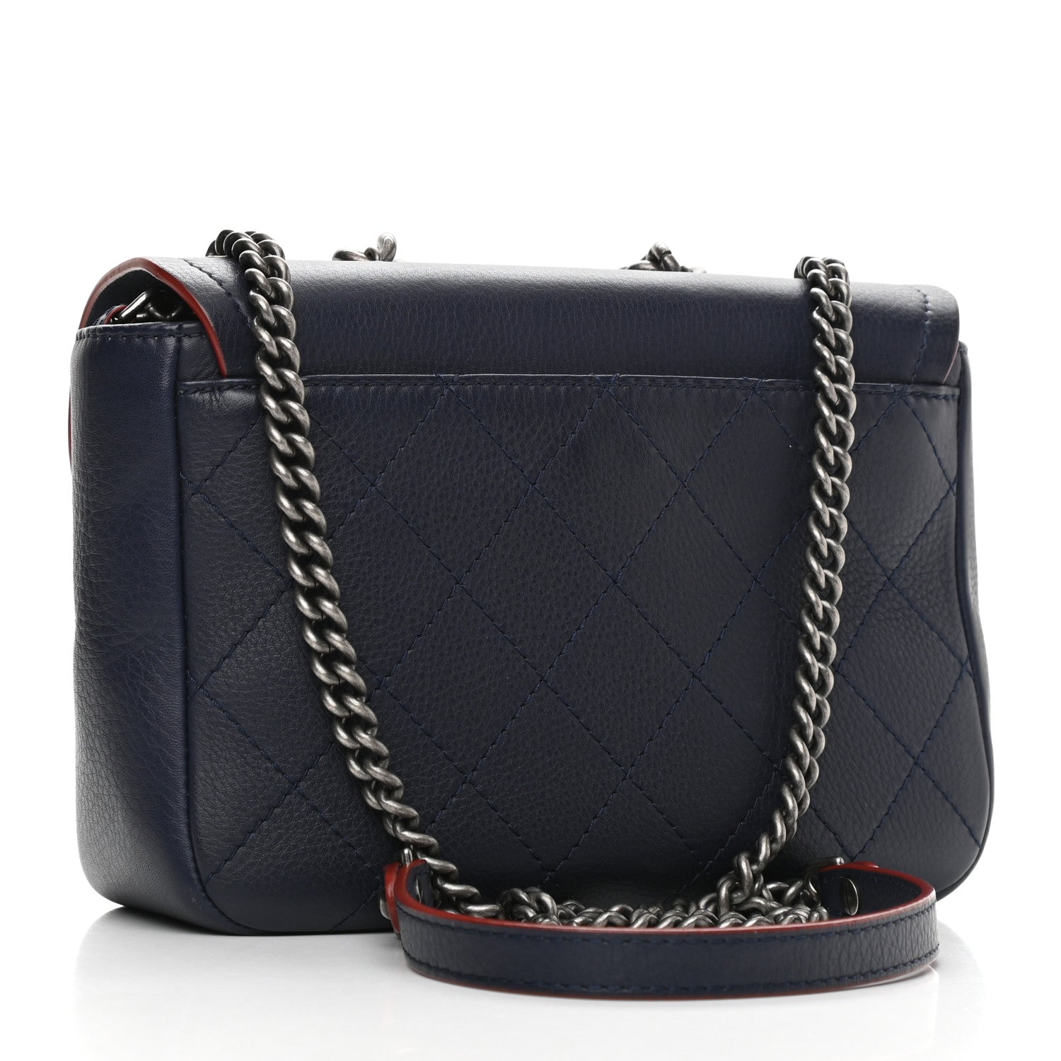 Chanel Grained Calfskin Archi Chic Flap Navy 3 of 12