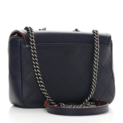 Chanel Grained Calfskin Archi Chic Flap Navy 3 of 12