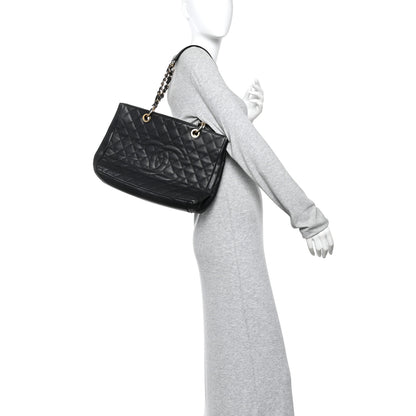 Chanel Caviar Quilted Grand Shopping Tote GST Black 2 of 17