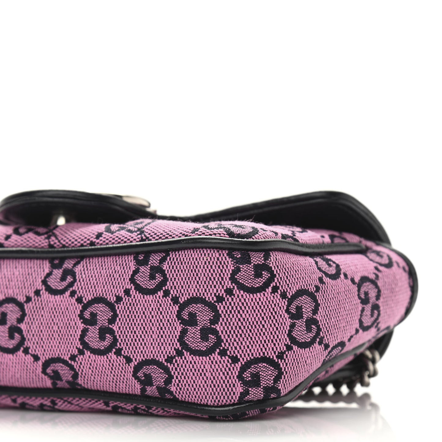 Monogram Multicolor Matelasse Diagonal Super Mini GG Marmont Shoulder Bag Pink Blue