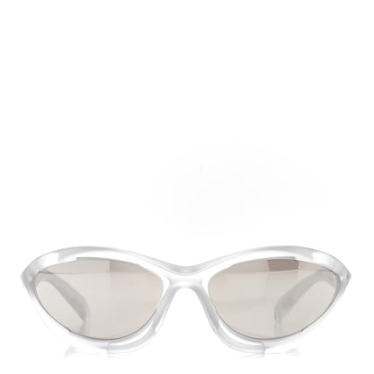 Prada Acetate Cat Eye Sunglasses SPR A23 Frosted Crystal 2 of 7