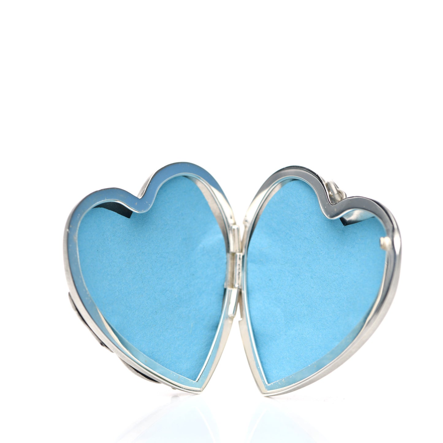 Sterling Silver Large Ziegfeld Daisy Heart Locket Pendant
